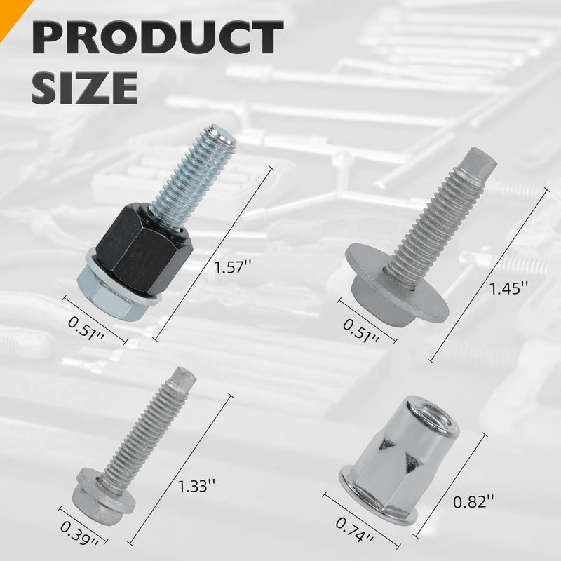 CHENACC Sidestep Hardware Mounting Kit for 2013-2019 Dodge RAM 1500 2500 3500 | 2014-2019 RAM 4500 5500 Tubular Side Step Running Board Mounting Hardware 68193128AB - Image 2
